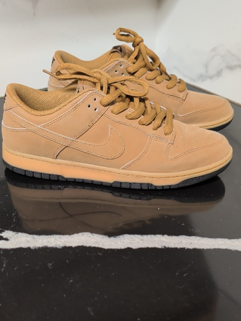 Nike Dunk Low SE 'Wheat Gum' Low-Top Sneakers Men's Size 10.5 Used Excellent - Picture 4 of 10
